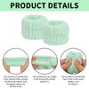 ACO-UINT 6Pcs Green Spa Headbands and Wrist Washbands Set, Skincare Headbands Snail Face Wash Headband Makeup Headband, Terry Cloth Headbands Face Towel Wristbands Puffy Hair Band for Washing Face