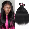 UNICE 12A Silk Yaki Straight Human Hair Weave 3 Bundles Unprocessed Virgin Real Human Hair Weft Sew in Human Hair Extensions for Women 10 12 14inch