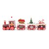MVNISE Christmas Wooden Train Ornament, Mini Painted Train Decoration Kids Gift Toys, Xmas Table Top Adornment for Christmas Party Kindergarten…