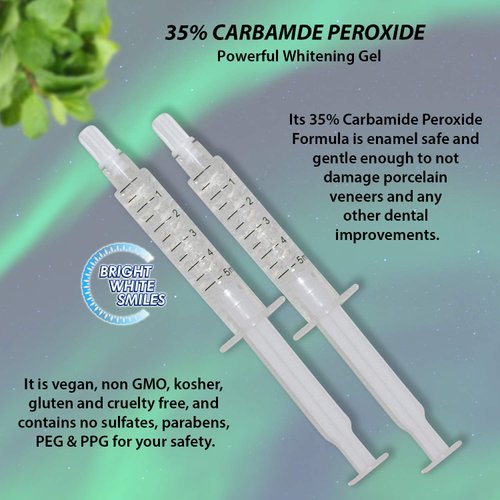 Bright White Smiles - 35% Teeth Whitening Kit - Tooth Gel Whitener and Trays Included - Made in The USA - Ships from Oral Care Dental Laboratory