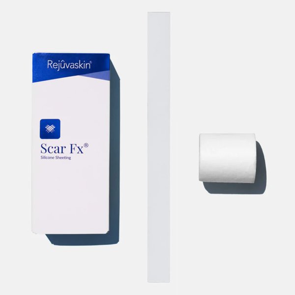 Rejuvaskin Scar Fx Silicone Sheeting - 1 Inch x 12 Inches Silicone Scar Tape for Long Surgical Scars - Silicone Tape for Soften, Flatten, Reduce and Recover Scars - Physician Recommended- 1 Sheet