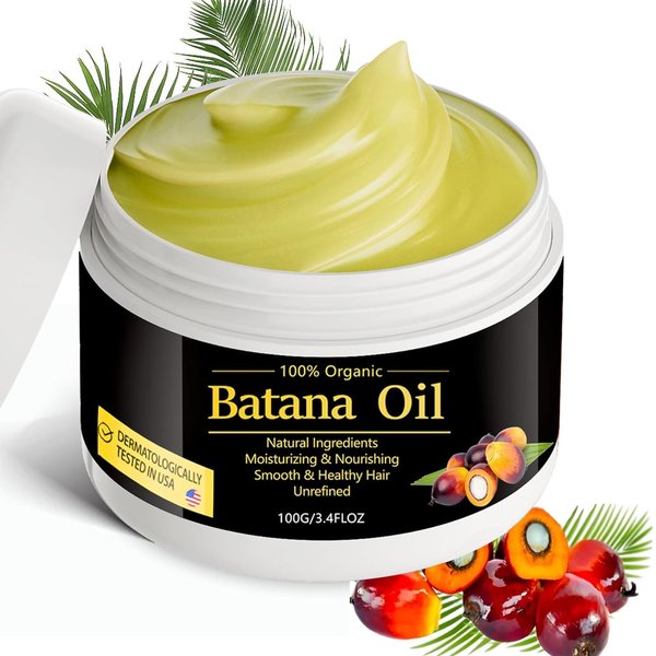 100% Raw Batana Oil for Hair Growth,Hair Growth Oil for Thicker & Fuller Hair, Pure & Natural Dr. Sebi Hair Oil from Honduras- Prevent Hair Loss, Minimize Split Ends,Natural Batana Oil for Men & Women