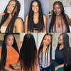 Pre Stretched Braiding Hair 36inch 6 Packs Synthetic Braiding Hair 1B Black Braiding Hair Pre Stretched Soft Yaki Braiding Hair For Braids Long Braiding Hair Extensions(1B,6Packs,36inch)