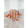 ohora Semi Cured Gel Nail Strips (N Rainbow French) - Extended Size Range, Works with Any Nail Lamps, Salon-Quality, Long Lasting, Easy to Apply&Remove - Includes 2Prep Pads, Nail File&Wooden Stick