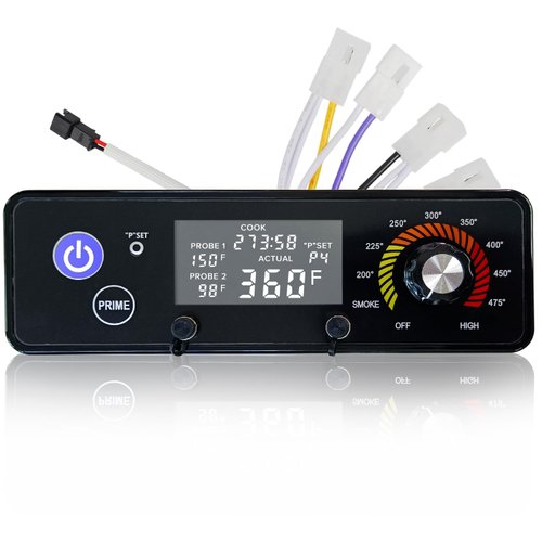 Upgraded Digital W/LCD Display Control Board Replacement Parts AC03P9, PB1100PS1-A003 for Pit Boss Pellet Grill Smokers PB440D2/PB1150G/PB850G/PB550G/PB820/Pro1100 Controller