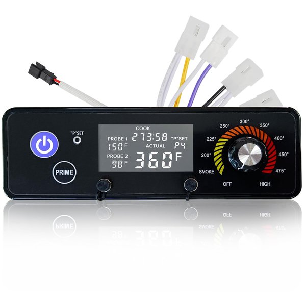 Upgraded Digital W/LCD Display Control Board Replacement Parts AC03P9, PB1100PS1-A003 for Pit Boss Pellet Grill Smokers PB440D2/PB1150G/PB850G/PB550G/PB820/Pro1100 Controller