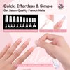 Saviland French Manicure Kit with Everything: Silicone French Tip Nail Stamp French Nails Kit for Beginners Easy French Nail Brush French Nail Tips Guide Stickers Fast French Tip Tool Acrylic Nail Kit