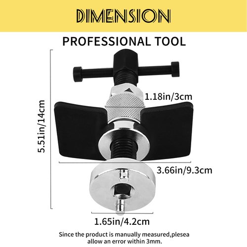 MuHize Brake Caliper Piston Rewind Tool - Upgraded Brake Caliper Compression Tool, Brake Caliper Wind Back Tool for Disk Brake Pad Replacement Most Cars with Right Handle Set