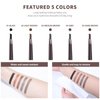 Berinist 12Pcs Dark Brown Eyebrow Pencil Set， Retractable Eyebrow Pencil with Brow Brush, Professional Eyebrow Shaping and Filling Pencil for Women Eye-Makeup, Easy to Color, Waterproof Long-lasting