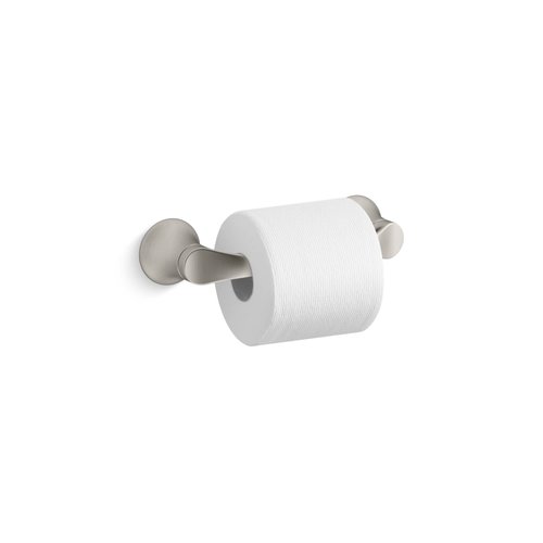 KOHLER 27397-BN Simplice Pivoting Toilet Paper Holder, Wall-Mounted Toilet Roll Holder, Vibrant Brushed Nickel