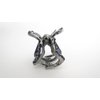 Small mini dark silver blue crystal hair claw clip bridal clip