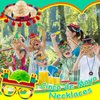 Jexine 48 Pcs Fiesta Party Favors Including 12 Mexican Sombrero Hats with Headband 12 Cinco De Mayo Necklaces 12 Fiesta Eyeglasses 12 Plastic Maracas for Fiesta(Mixed Styles)