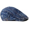 2 Pack Mens Denim Cotton Newsboy Cap Ivy Gatsby Driving Hunting Cabbie Hats (2 Pack-I)