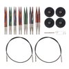 Knit Picks Options 2-3/4" Short Tip Interchangeable Wood Knitting Needle Set (Mosaic)