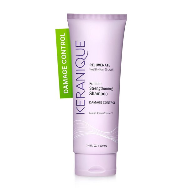 Keranique Shampoo For Dry Damaged Hair - Damaged Hair Shampoo w/Keratin for Women - Sulfate-Free Anti-Hairfall Control Shampoo, Best for Frizzy, Thinning, Prone to Breakage Hair - Deep Repair