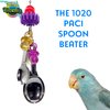 Mandarin Bird Toys 1020 Paci Spoon Beater by M&M Handcrafted Pleasantly Noisy Hanging Bird Toy, Shiny Stainless Steel Spoons, Beautiful Acrylic Pacifiers, Perfect for Small Pets Budgie Finch Canary