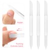 WLLHYF 3 Pieces Glass Cuticle Pusher Dual Ended Manicure Stick Cuticle Remover Tool Nail File Cuticles Care (clear)