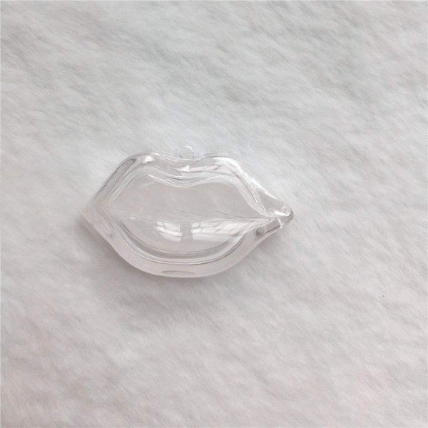 Healthcom 20 Pcs 2g Clear Empty Lip Shape Lip Balm Sub Box Lip Rouge Plastic Refillable Cosmetic Lipstick Container Bottle with Cap Eyeshadow Powder Box Case Sample Pot Jar Makeup Blusher Storage Box