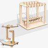 CYAZOO 2in1 3D Wooden Puzzle Set-Scientific Experiment Assembly Kits Stress Relief Educational STEM Model for Kids Adults-Unique Gift for Kids Teens Friends(2PCS：Newtons Cradle &Tension Structure)