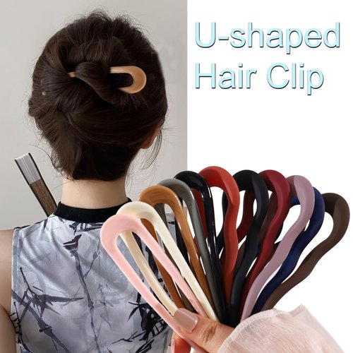 LifeDawn 11 Pack French Hair Clips for Women Girls,U Hair Clips Plastic Hair Clips for Thick Fine Hair Vintage Hairstyle Accessories for Women