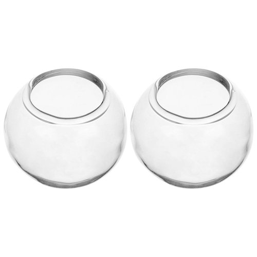 NUOBESTY 2Pcs Miniature Fish Bowls Dollhouse Empty Goldfish Fish Bowl Glass 1:12 Dollhouse Fish Tank for Dollhouse Desktop Ornaments