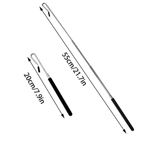 Ruiwaer 2PCS Silver Stainless Steel Puppet Arm Control Rod Rubber Sleeve Puppet Rods Metal Puppet Hand Stick Accessories Metal Rod Puppet Accessories for Puppet Arm or Full Body