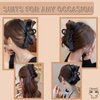 FDBJulyy Bow Hair Clips - Nonslip Claw Clips for Thick & Thin Hair, Big Bows for Women and Girls