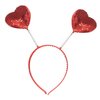 BinaryABC Red Heart Head Bopper Sequin Headband,Valentines Day Hair Accessories,Valentine's Day Party Supplies,2Pcs