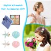 12 Pieces Shell Pearl Starfish Hair Clip Set, Catcan Seashell Hair Clips Starfish Alligator Hair Clips for Women Headwear Styling Tools Hair Accessories (classic style)