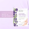 Skin Aesthetics Lavender & Mint Foot Masks Moisturizing Socks - Moisturizes Tired, Dry & Cracked Feet, Exfoliating & Hydrating Foot Mask - Cruelty Free Korean Skin Care For All Skin Types - 3 Pairs