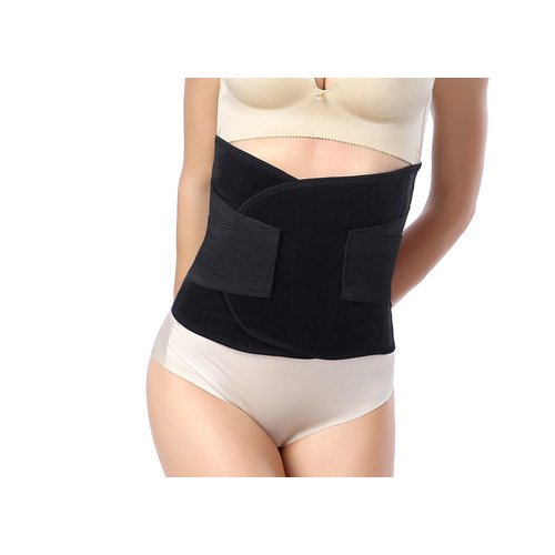 GOEGE Waist Trimmer Belt- Breathable Postpartum Postnatal Recoery Materinty Support Belt Post Pregnancy After Birth,Pregnancy Belly Band Abdominal Binder,Black,Size M