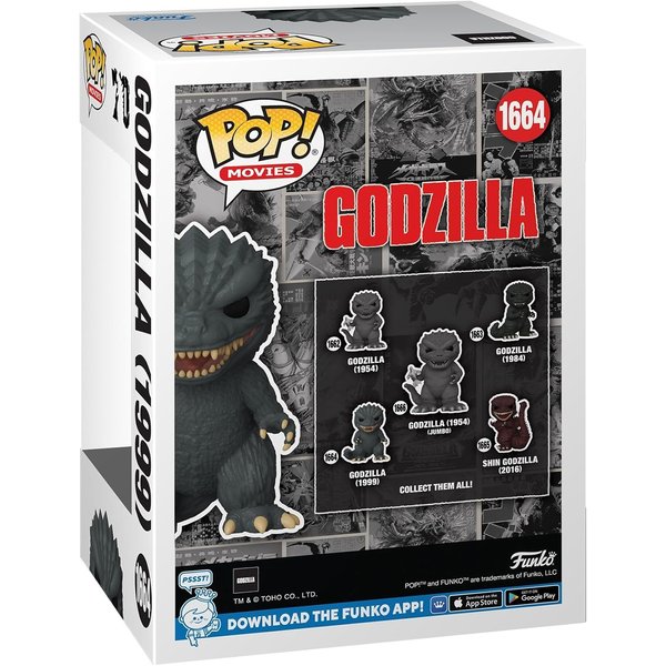 POP Movies: Godzilla 70th Anniversary - Godzilla 1999 Funko Vinyl Figure (Bundled with Compatible Box Protector Case), Multicolor, 3.75