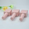 Teensery 4 Pcs 10ml Matte Glass Nail Polish Bottles Empty Refillable Gel Nail Polish Bottles Nail Varnish Vials Containers with Brush Cap for Nail Art, Pink