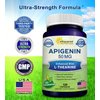 aSquared Nutrition Apigenin 50mg & L-Theanine 200mg - 120 Capsules - Apigenin Supplement Pills for Sleep and Relaxation - Natural Bioflavonoid Extract Found in Chamomile Tea