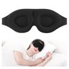 MZOO Sleep Mask for Side Sleeper Women Men, Updated Design 100% Light Blocking Eye Mask, 3D Contoured Blindfold for Sleeping, Breathable & Soft Eye Shade for Travel Meditation Nap, Black