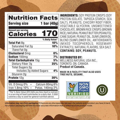 Simply Protein Peanut Butter Chocolate Protein Bars, Vegan Protein Bars Low Sugar High Protein, Gluten Free, 8 Pack