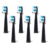Replacement Toothbrush Heads Compatible with fairywill Electric Toothbrush, Model FW-507/FW-508/2011/959/917/551, D1/D3/D7/D8,W Shape Design Planted with Nylon Bristle (6 Pack - Black)