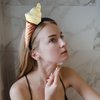 Beavorty Ice Cream Cone Headband, Unisex Adult Food Ice Cream Cone Mini Hat on Headband Food Dress Up Ice Cream Headpiece for Costume Party Supplies Food Party Decoration