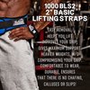 Schiek Sports Model 1000-BLS2 Extra-Wide 20" Basic Lifting Straps - Black