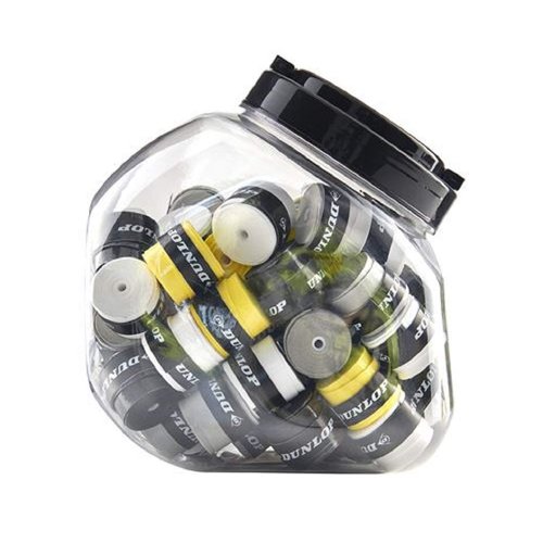 Dunlop Sports Gecko Tac Tennis Overgrip, 60 Grip Tub, Assorted Colors