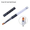 Ycyan 4Pcs UV Gel Nail Brush Set Rhinestone Handle Gel Polish Nail Art Design Brushes Nail Ombre Brush Professional Nail Art Tools