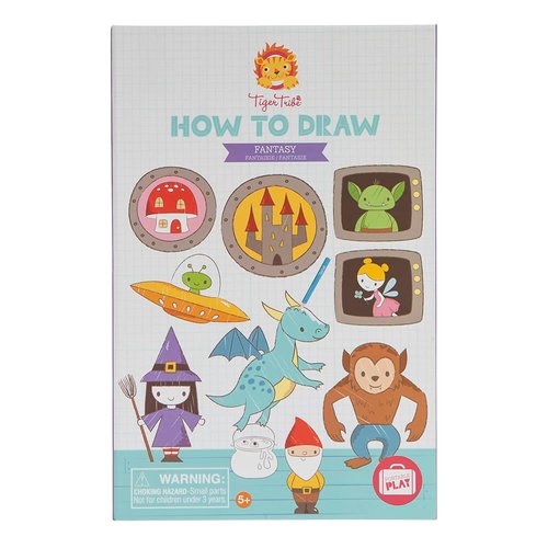 Tiger Tribe: How to Draw - Fairytale Fantasy - Creative Artistic Set, Step-by-Step Guide, Color Pencils, Art Sketch Pad, Store Inside Case, Kid Age 5+