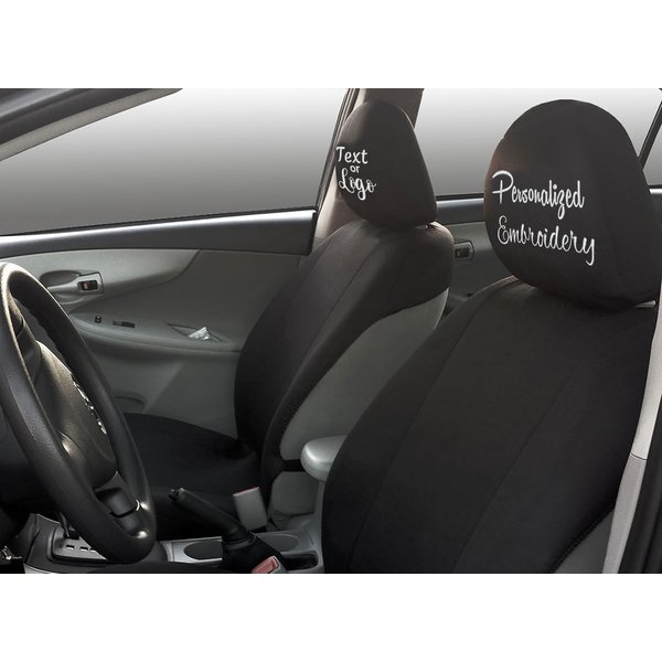 Yupbizauto Customized Personalized Embroidery Auto Accessories Truck SUV Car Seat Headrest Cover 1 Piece Proudly Design and Made in USA