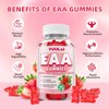 YUULAI Pack of 2 EAA Gummies Essential Amino Acids - All 9 Essential Aminos (EAA) and All Branched-Chain Aminos (BCAAs) for Muscle Recovery, Energy Support, Strawberry Flavor, 120 Count