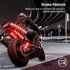 16pcs Motorcycle LED Light Kit, QIRUIMY Motorcycle Lights Underglow Kit with APP/IR/RF Wireless Remote Control, Bluetooth Neon Lights Strips for Harley Davidson Honda Kawasaki Suzuki
