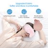 Heated Eye Mask, Deckpro Steam Warm Compress Therapy Cordless USB Rechargeable Sleep Mask with Adjustable Strap Silk Traveling Eye Mask for Dark Circles, Puffiness & Eye Fatigue Pink