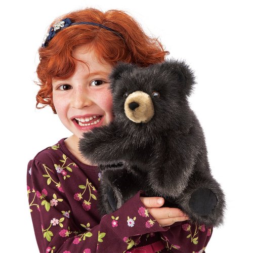 Folkmanis Baby Black Bear Hand Puppet, 1 EA