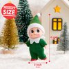 JOYIN Christmas Elf Plush Doll, Green Tiny Soft Plush Christmas Elf Doll Accessories for Christmas Holiday Decorations, Christmas Dress-Up Party.