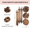 EwiutoijngiQanNew Satin Heatless Hair Curler,Hair Rollers for Heatless Curls with Hair Caps,Soft Heatless Curling Rod Headband for All Hair Types,No Heat Curling to Sleep in Overnight (brown)