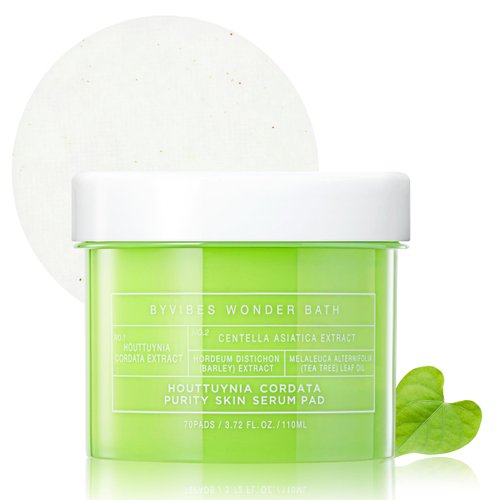 CHOSUNGAH BEAUTY Houttuynia Cordata Purity Skin Serum Pad – Hydrating and Soothing Toner Pads with Centella Asiatica for Sensitive Skin, 70 Pads